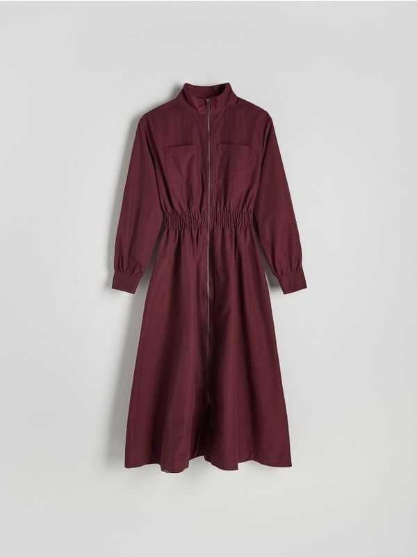 Reserved Reserved - LADIES` DRESS - burgundy