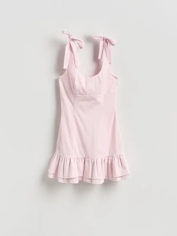 Reserved Reserved - LADIES` DRESS - pastelnoružičasto