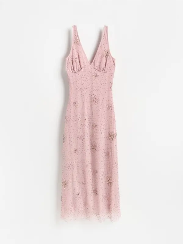 Reserved Reserved - LADIES` DRESS - pastelnoružičasto