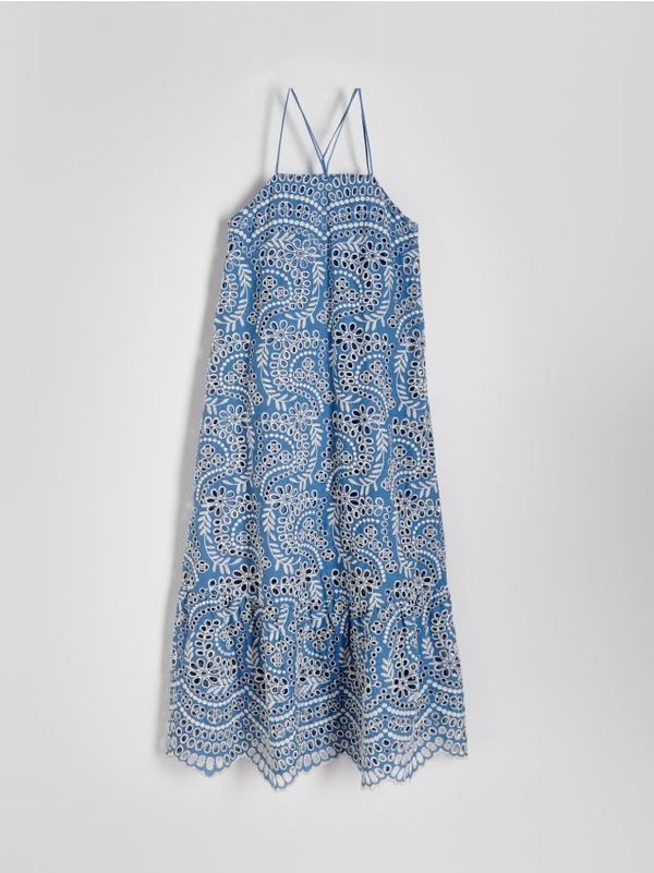 Reserved Reserved - LADIES` DRESS - svjetloplavo