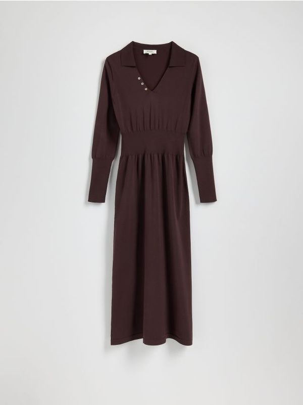 Reserved Reserved - LADIES` DRESS - tamnosmeđe