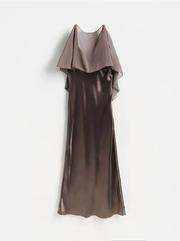 Reserved Reserved - LADIES` DRESS - tamnosmeđe