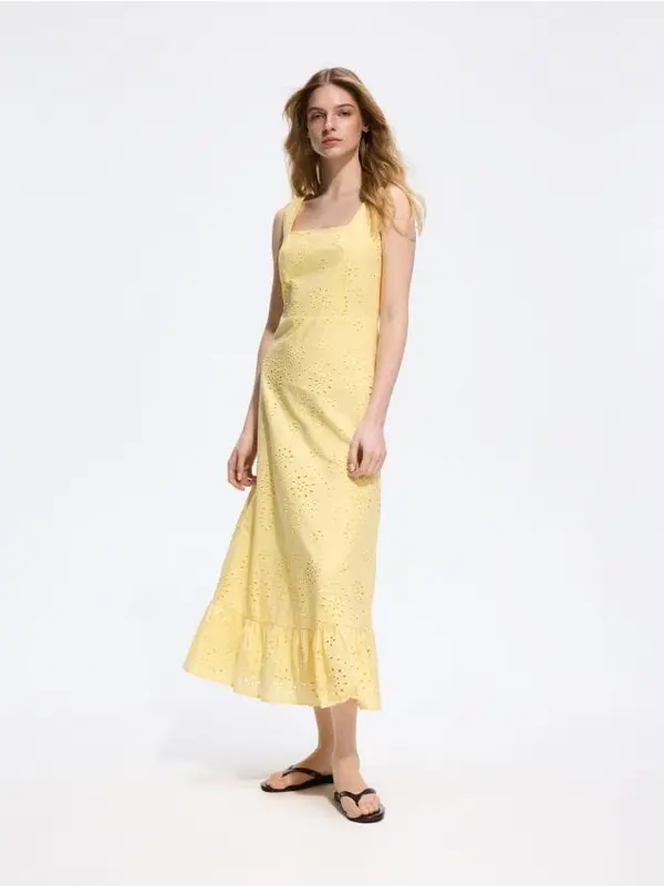 Reserved Reserved - LADIES` DRESS - žuta boja