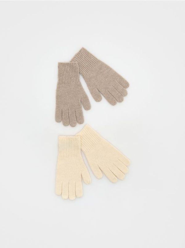 Reserved Reserved - LADIES` GLOVES - krem