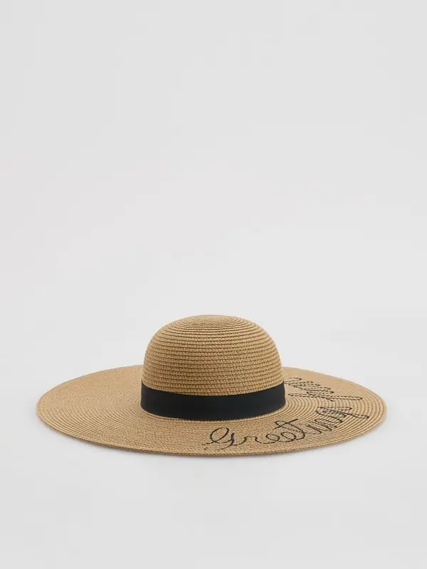 Reserved Reserved - LADIES` HAT - boja pšenice
