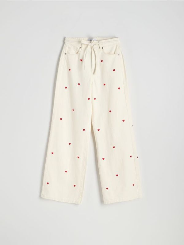 Reserved Reserved - LADIES` JEANS TROUSERS - bijela