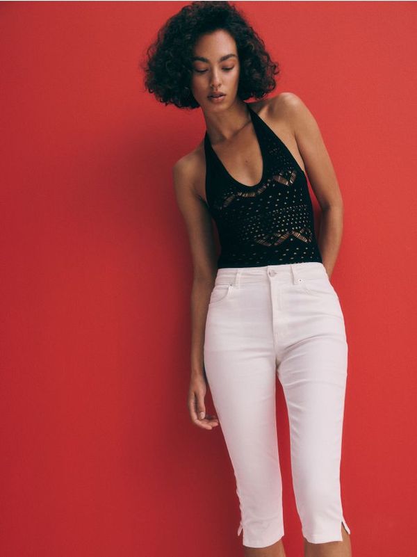 Reserved Reserved - LADIES` JEANS TROUSERS - bijela