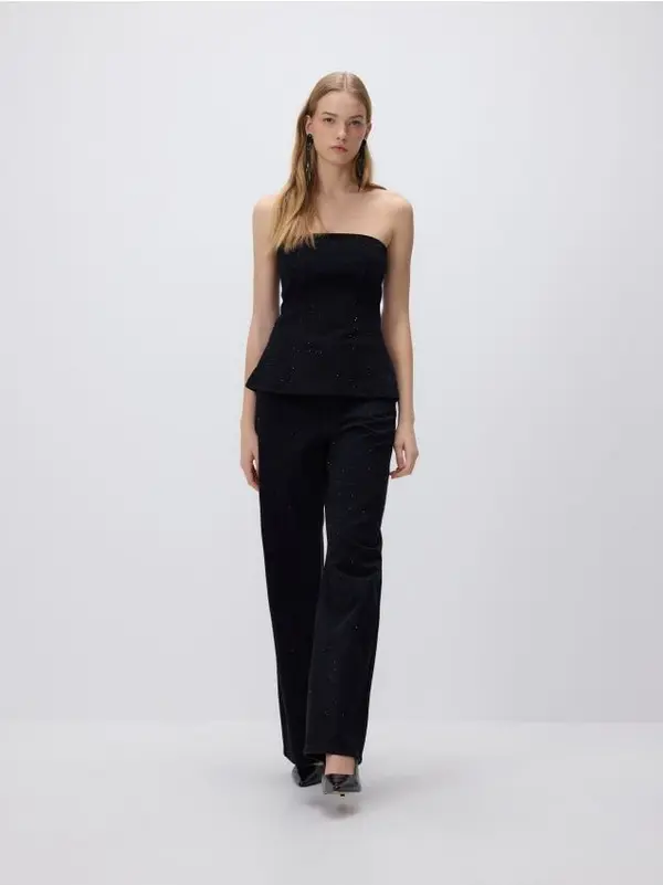 Reserved Reserved - LADIES` JEANS TROUSERS - crno