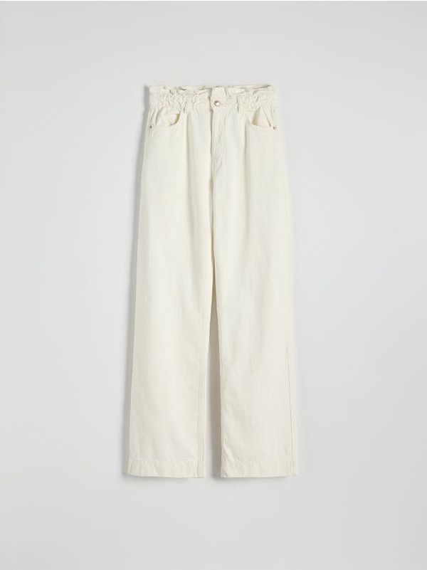 Reserved Reserved - LADIES` JEANS TROUSERS - krem