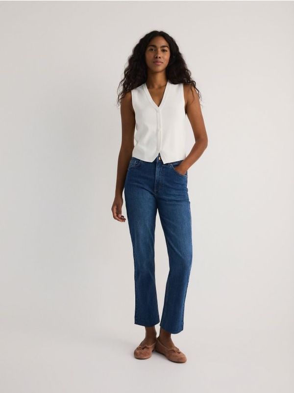 Reserved Reserved - LADIES` JEANS TROUSERS - mornarsko plava