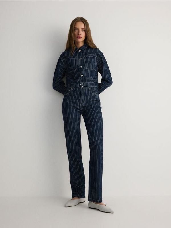 Reserved Reserved - LADIES` JEANS TROUSERS - mornarsko plava