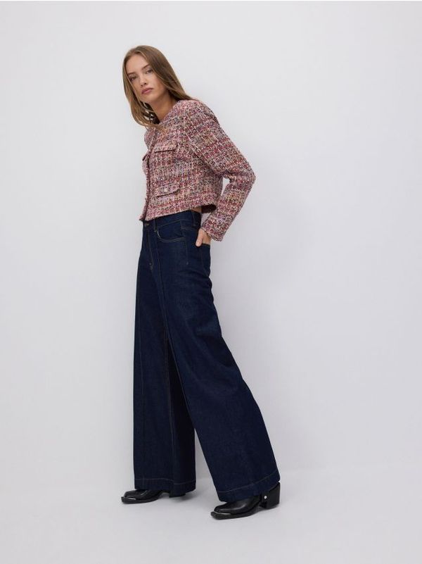 Reserved Reserved - LADIES` JEANS TROUSERS - mornarsko plava