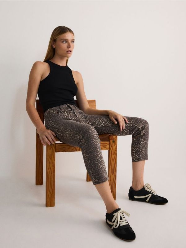 Reserved Reserved - LADIES` JEANS TROUSERS - šaren