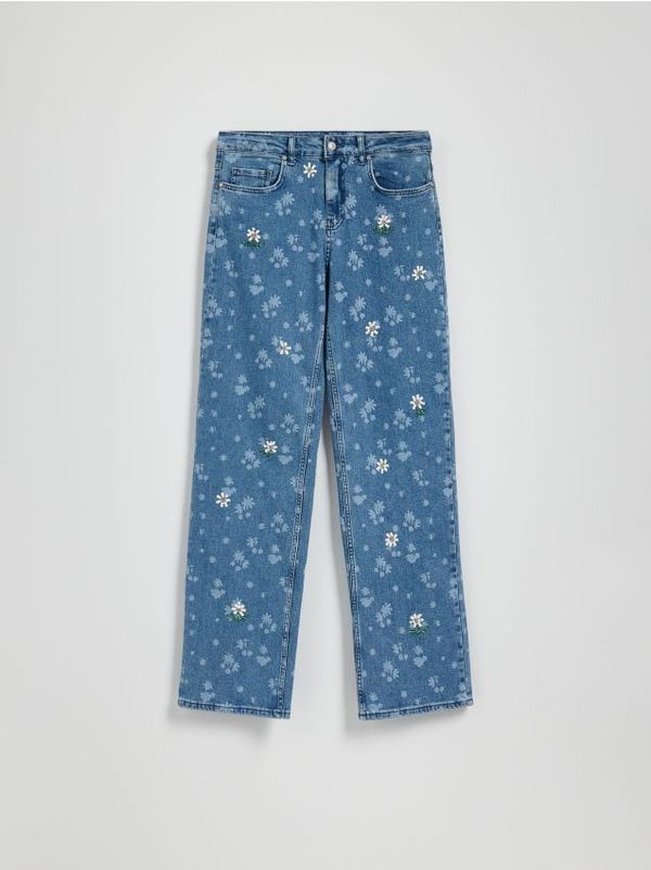 Reserved Reserved - LADIES` JEANS TROUSERS - šaren