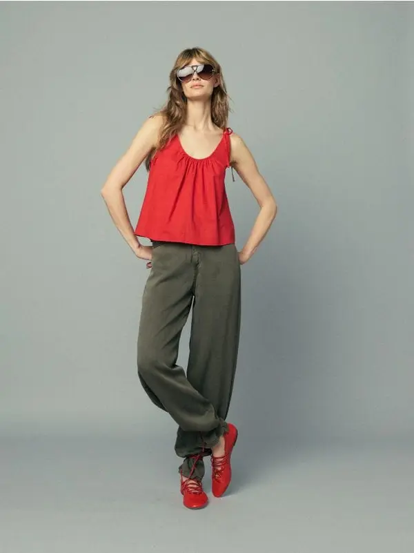 Reserved Reserved - LADIES` JEANS TROUSERS - zelena