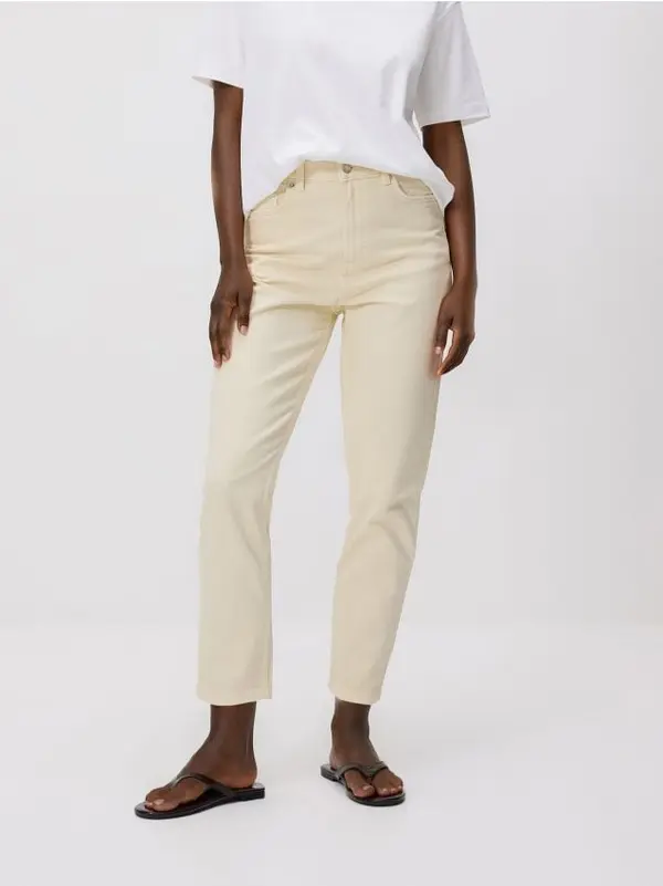 Reserved Reserved - LADIES` JEANS TROUSERS - žuta boja