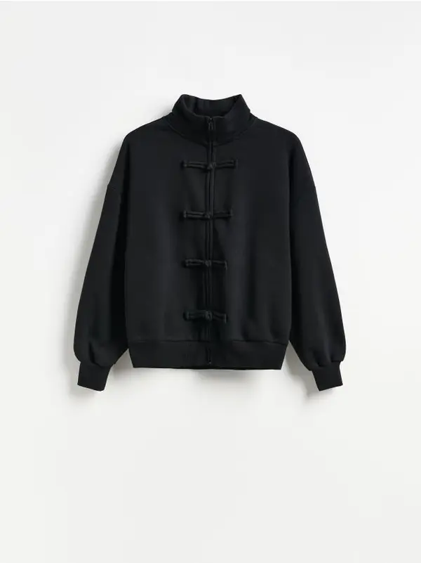 Reserved Reserved - LADIES` JOGGING TOP - crno