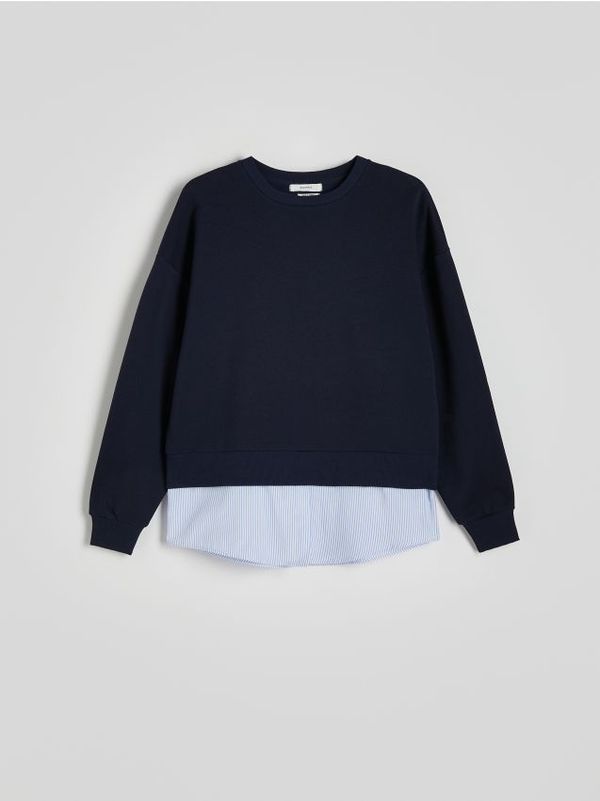 Reserved Reserved - LADIES` JOGGING TOP - mornarsko plava