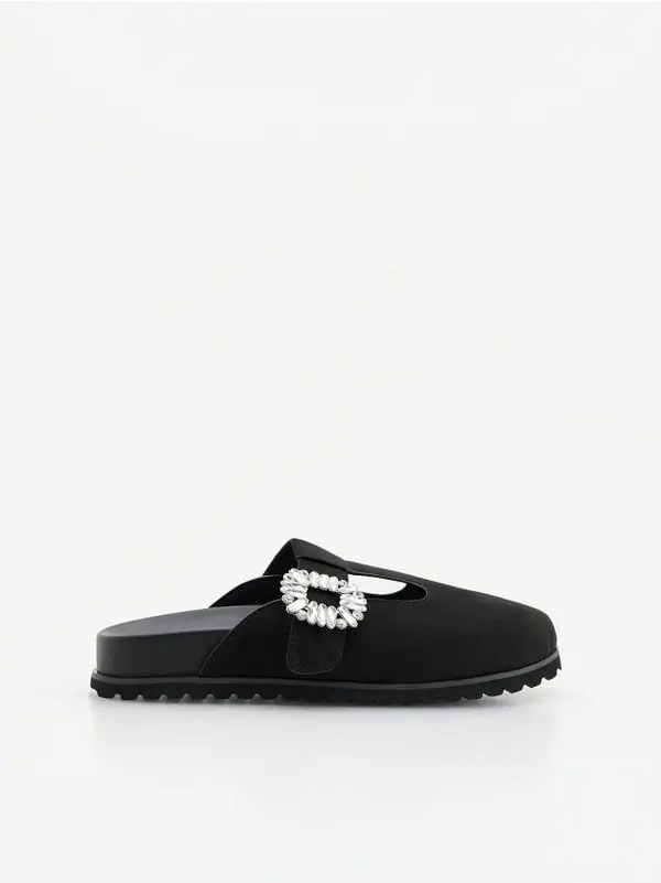 Reserved Reserved - LADIES` MULES - crno