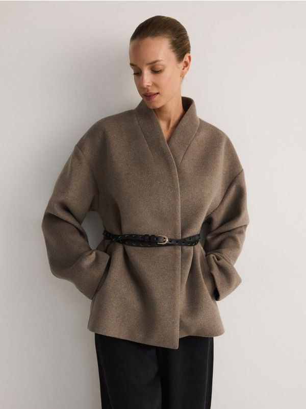 Reserved Reserved - LADIES` OUTER JACKET & BELT - boja kave