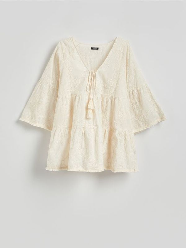 Reserved Reserved - LADIES` PONCHO - boja kože