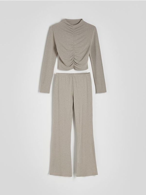 Reserved Reserved - LADIES` PYJAMA - boja kave