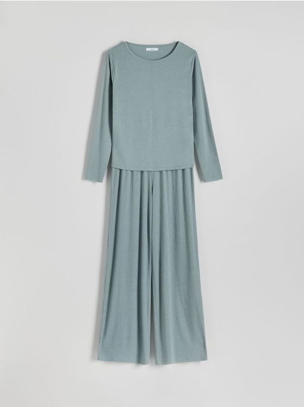 Reserved Reserved - LADIES` PYJAMA - plavozeleno