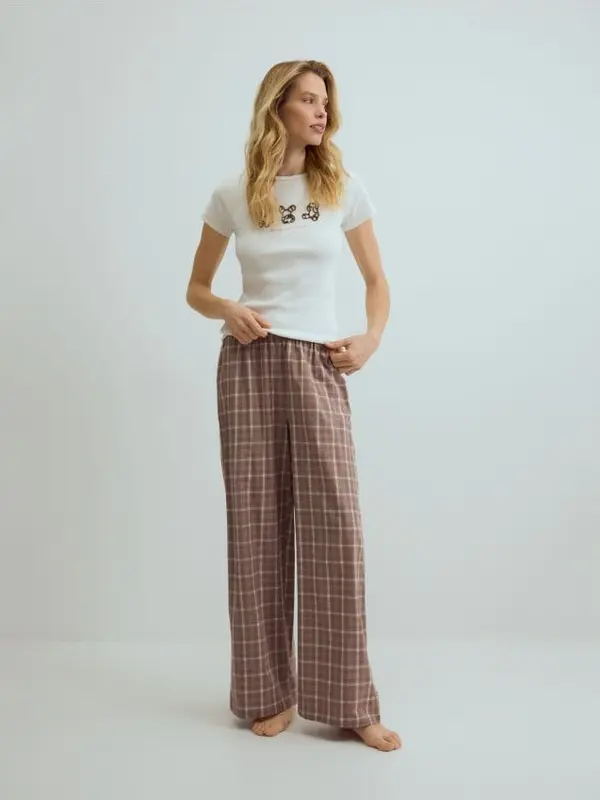 Reserved Reserved - LADIES` PYJAMA - smeđi