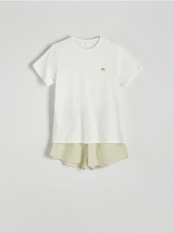 Reserved Reserved - LADIES` PYJAMA - svjetlomaslinasto