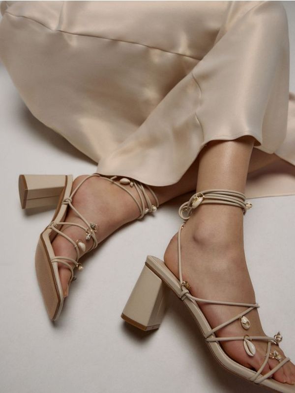 Reserved Reserved - LADIES` SANDALS - boja kože