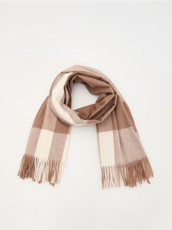 Reserved Reserved - LADIES` SCARF - boja pšenice