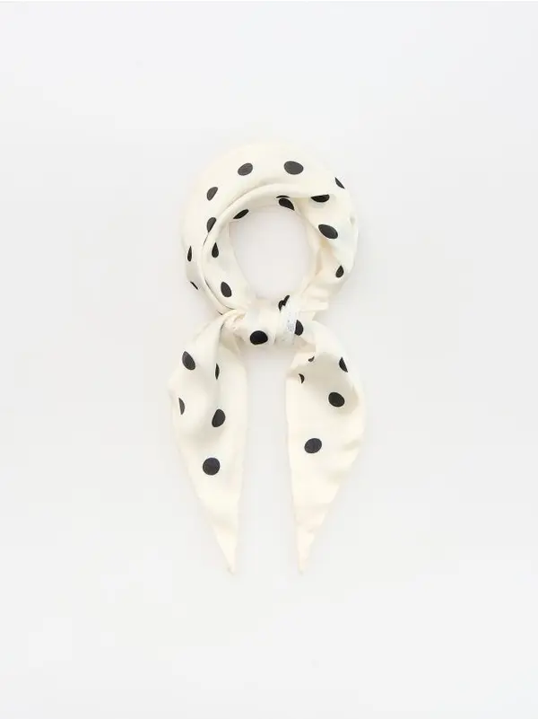 Reserved Reserved - LADIES` SCARF - krem