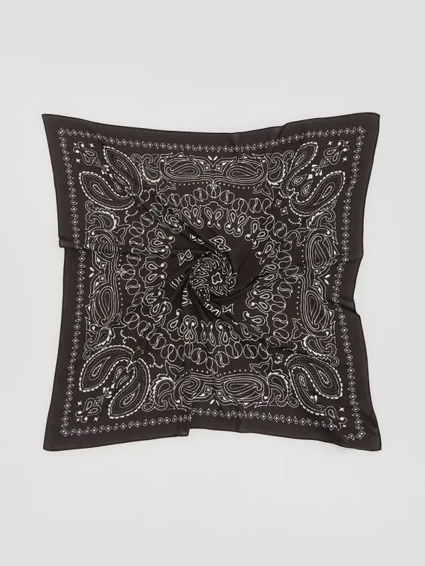 Reserved Reserved - LADIES` SCARF - tamnosmeđe