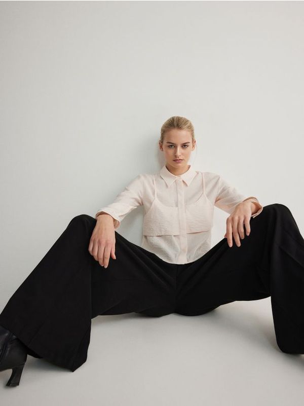 Reserved Reserved - LADIES` SHIRT - boja breskve