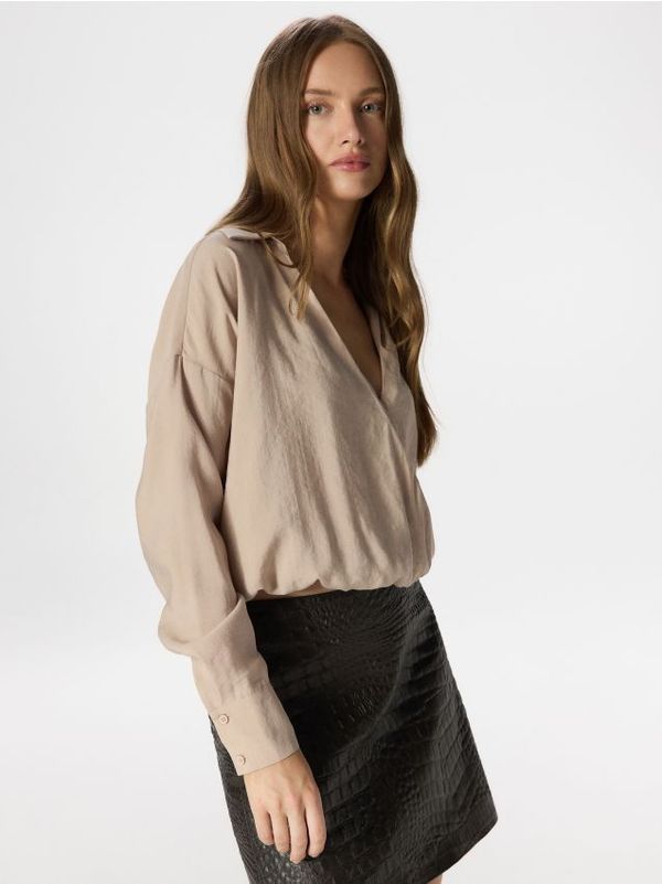 Reserved Reserved - LADIES` SHIRT - boja kave