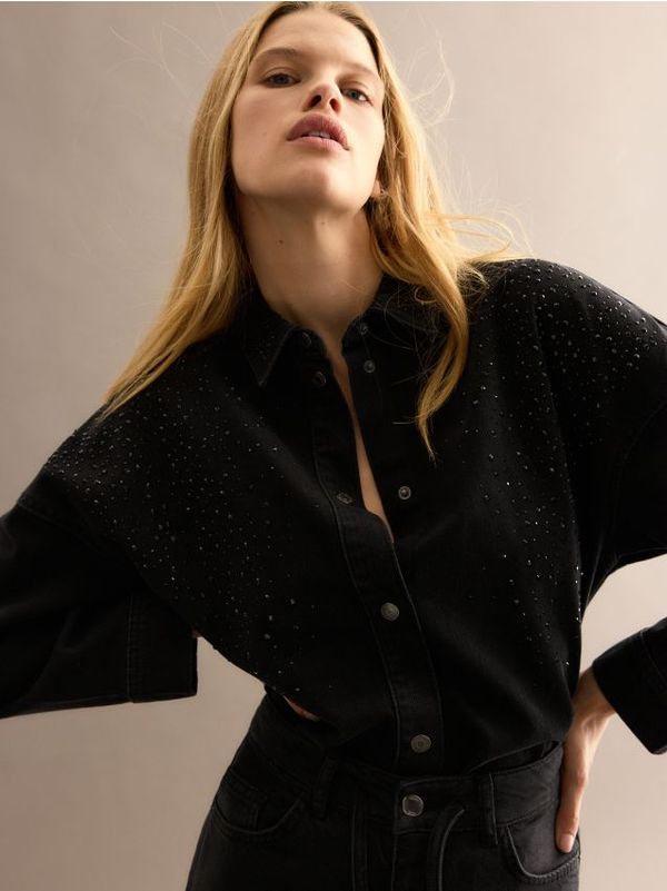 Reserved Reserved - LADIES` SHIRT - crno