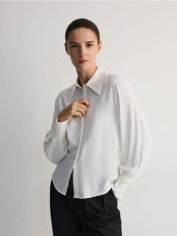 Reserved Reserved - LADIES` SHIRT - krem