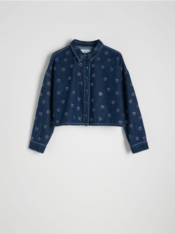 Reserved Reserved - LADIES` SHIRT - mornarsko plava