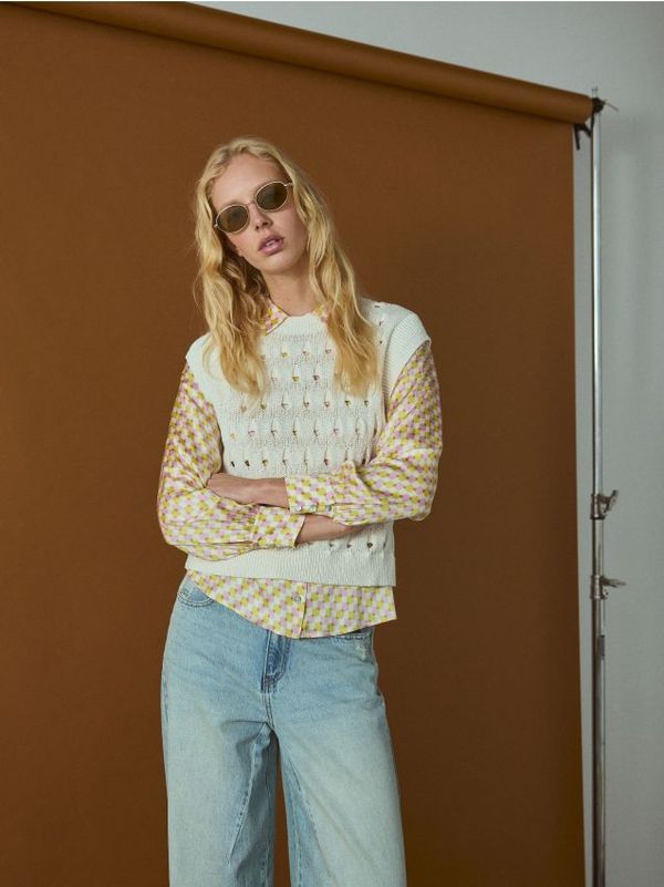 Reserved Reserved - LADIES` SHIRT - pastelnoružičasto