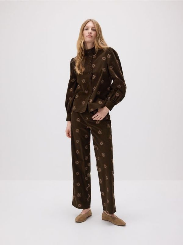 Reserved Reserved - LADIES` SHIRT - tamnosmeđe