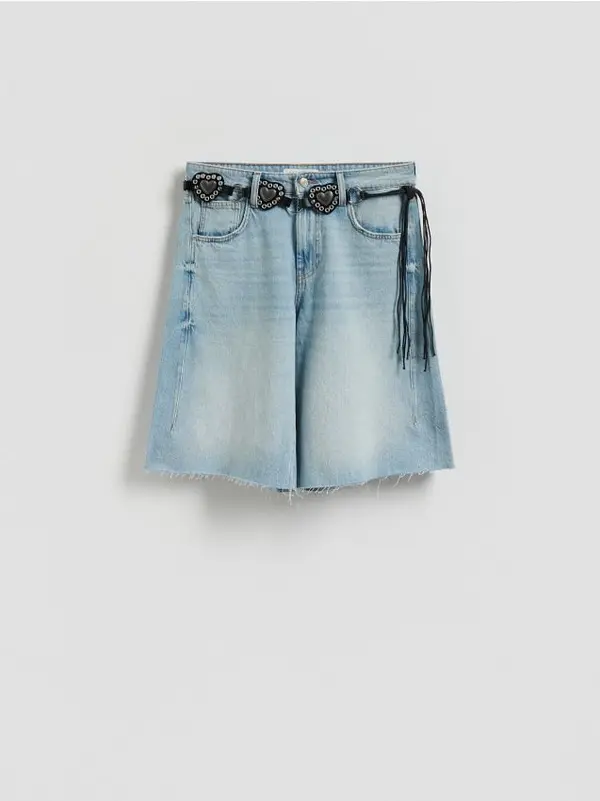 Reserved Reserved - LADIES` SHORTS & BELT - plava