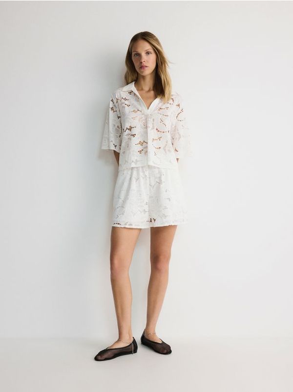 Reserved Reserved - LADIES` SHORTS - krem