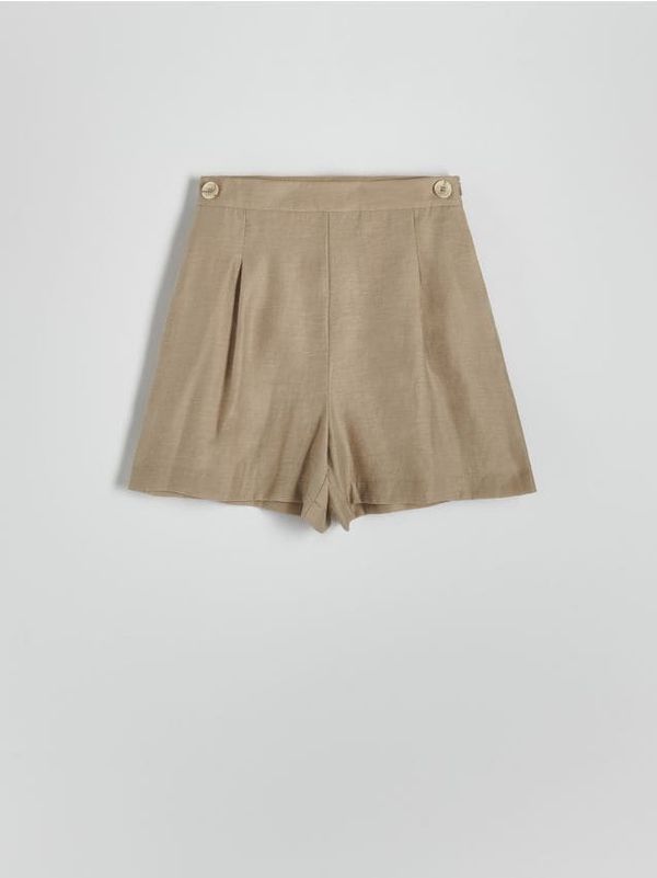Reserved Reserved - LADIES` SHORTS - smeđesivo