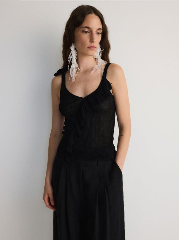 Reserved Reserved - LADIES` SINGLET - crno