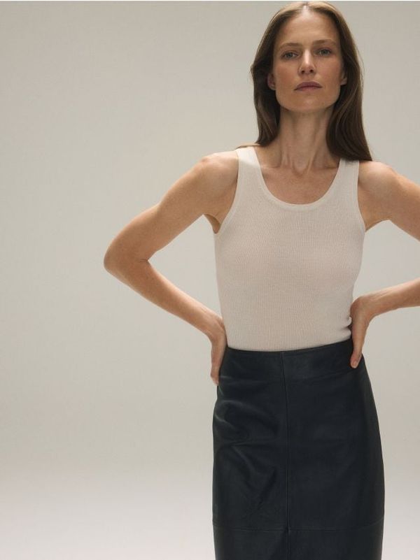 Reserved Reserved - LADIES` SINGLET - krem