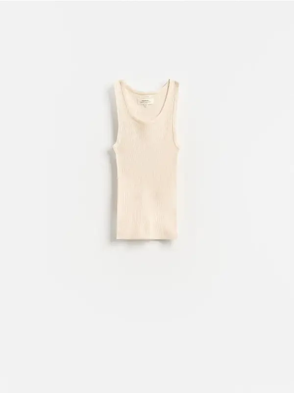 Reserved Reserved - LADIES` SINGLET - krem