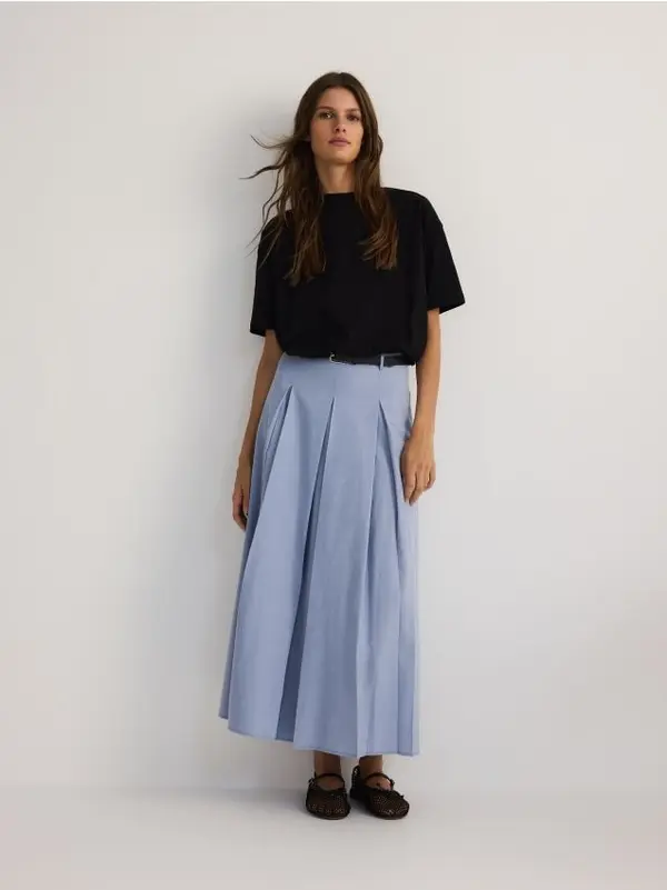 Reserved Reserved - LADIES` SKIRT & BELT - bljedoplavo