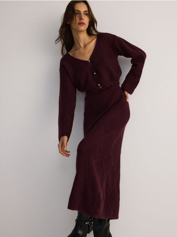 Reserved Reserved - LADIES` SKIRT - boja grožđa