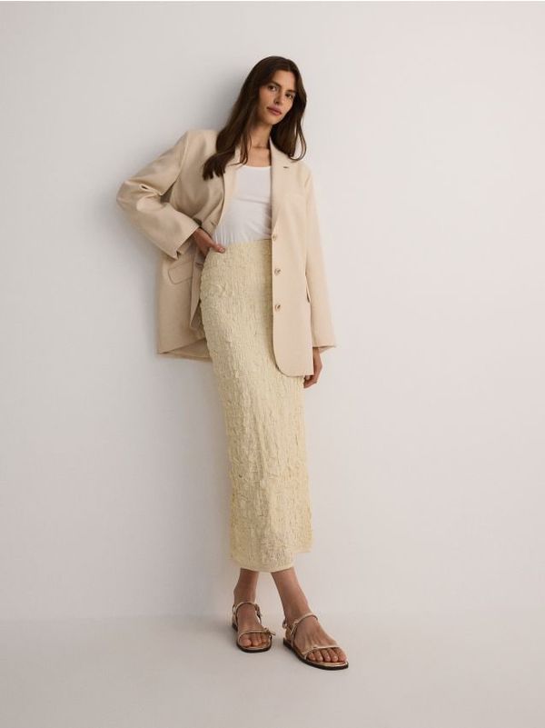 Reserved Reserved - LADIES` SKIRT - krem