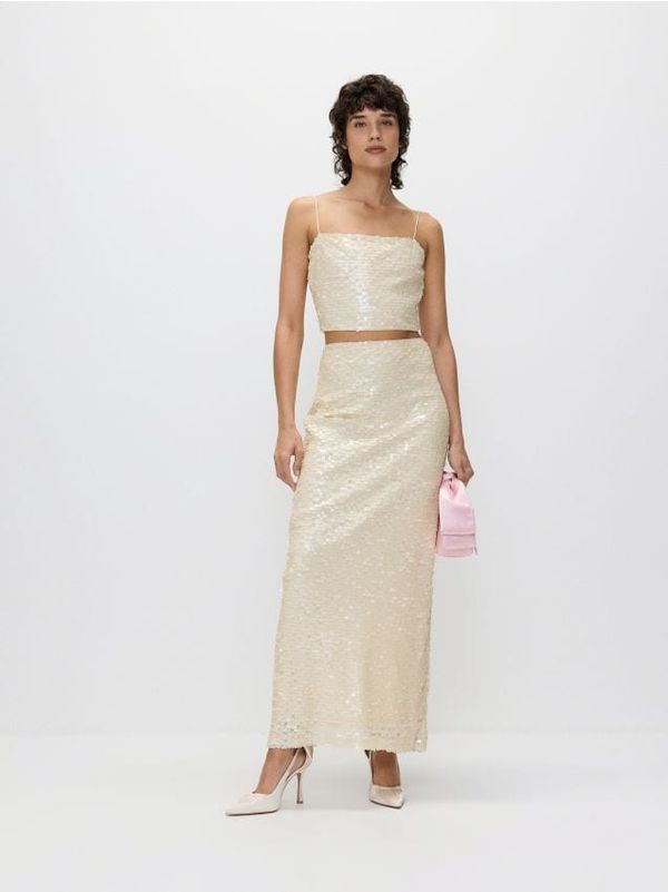 Reserved Reserved - LADIES` SKIRT - krem